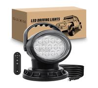 RIGIDON 38W Lampe de travail aimanté, 12V 24V spot projecteur led lumière de recherche à distance, 360° Éclairage de Secours etanche pour offroad Voiture camions SUV 4x4 tracteur Bateau