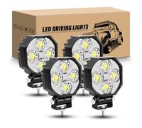 RIGIDON 4 Pcs Mini Phare de travail led, 2.8 pouces 7 cm 16W 1600LM Projecteur LED 12V 24V Etanche IP67 Spot Feux Antibrouillard pour Offroad Voiture Camion SUV 4x4 Tracteur Moto