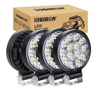 RIGIDON 4 Pcs rond phare de travail led, 3.2 pouces mini 42W 12V 24V lampe led, projecteurs lumière feux de travail pour offroad Voiture camions SUV 4x4 tracteur, feu antibrouillard