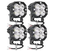 RIGIDON 4 x mini phare travail led, 3 pouces 30W 3000lm feu antibrouillard | 12V 24V, étanche, 6000K blanc, feux de travail, projecteurs lumière, spotlight, pour offroad voiture camion ATV 4x4 tracteur
