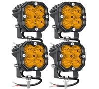 RIGIDON 4 x Mini Phare Travail LED, 3 Pouces 30W 3000lm feu antibrouillard