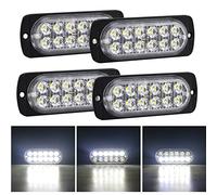 RIGIDON 4X 4,3" 11cm 12 LED Blanc feu de freinage stroboscopique, 12V 24V