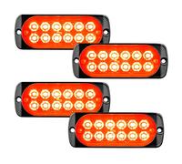RIGIDON 4x 4,3" 11cm 12 LED rouge feu de freinage stroboscopique, 12V 24V