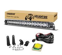 RIGIDON 50 cm 20 pouces 90W Slim led light barre avec 12v faisceau de câblage, Projecteurs lumière led spotlight pour offroad Véhicules Voiture camions SUV ATV 4x4, 6000K blanc barre d'éclairage Led