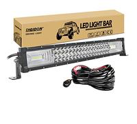 RIGIDON 55cm LED Light Barre avec 12V Faisceau Faisceau kit, 22 Pouces 270W | étanche, 6000K blanc, barre lumineuse led, lampe auxiliaire, pour offroad véhicules voiture camions ATV 4x4 bateau tracteur