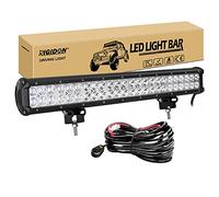 RIGIDON 58 cm 144W led light barre avec Faisceau de Câblage kit, 23 pouces 12V 24V barre d'éclairage led, barre lumineuse led pour offroad Véhicules Voiture camions 4x4,6000K rampe de phare led