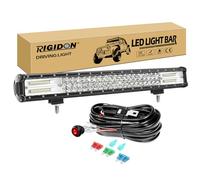 RIGIDON 58 cm 23 Pouces 324W LED Light Barre avec 12V Faisceau Faisceau kit | triple rangée, 6000K blanc, étanche, barre lumineuse led, pour offroad Véhicules Voiture camions ATV SUV UTE 4x4 , auxiliaire