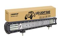 RIGIDON 58 cm 570W quad rangée led light barre, 12V 24V 23 pouces barre d'éclairage led, barre lumineuse led pour offroad Véhicules Voiture camions SUV 4x4 tracteur, 6000K feu antibrouillard