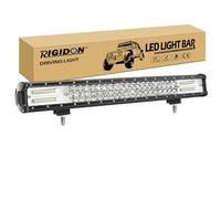 RIGIDON 58 cm led light barre, 23 pouces 324W Triple rangée 12V 24V barre d'éclairage led, barre lumineuse led pour offroad Véhicules Voiture camions SUV 4x4 tracteur, 6000K feu antibrouillard