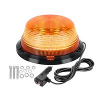 RIGIDON 6,3 Pouces 90 LED Gyrophare Orange Feu de Stroboscopique, 12V 24V Clignotant Magnetique d'Urgence Avertissement Pour Offroad Véhicule Voiture Utilitaire, Bateau, Remorque, Camion, Tracteur