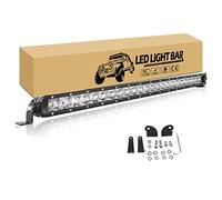 RIGIDON 65cm 26" 120W Slim Led light Barre, 12V 24V Spot Projecteur LED Voiture Phare de Travail pour 4x4 Offroad Véhicules Camion Tracteur Bateau, IP67 Etanche 6000K Blanche feu antibrouillard
