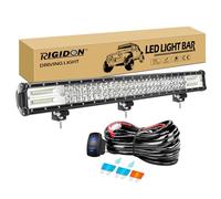 RIGIDON 70 cm 28 Pouces 396W LED Light Barre avec 12V Faisceau Faisceau kit | étanche, triple rangée, 6000K blanc, barre lumineuse led, pour offroad Véhicules Voiture camions ATV SUV UTE 4x4 , auxiliaire