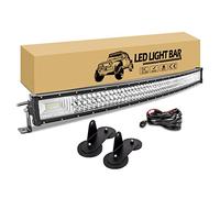 RIGIDON 7D 42" 107cm 540W rampe led light barre incurvée avec 12v faisceau de câblage kit, 2pcs aimanté support, etanche barre d'éclairage led pour Offroad Véhicules Voiture Camion SUV 4x4