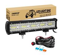 RIGIDON 8D 15 Pouces 38 cm 300W Blanc led Kit Barre d'éclairage LED pour Offroad Véhicules Voiture Tracteur Camions ATV SUV 4x4 6000K