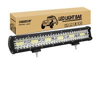 RIGIDON 8D 17 Pouces 45 cm 360W barre de Led 4x4, Triple rangée 12V 24V barre d'éclairage led, Barre lumineuse led pour offroad Voiture camions Tracteur SUV UTE ATV, 6000K blanc feu antibrouillard