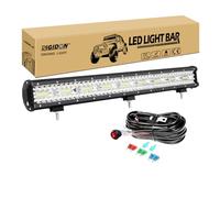 RIGIDON 8D 26 Pouces 65 cm 540W Blanc barre de Led 4x4 avec 12v faisceau de câblage kit, Barre d'éclairage led, Lumineuse lampe pour offroad Véhicules Voiture Tracteur camions ATV SUV 4x4, 6000K