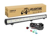 RIGIDON 8D 37 Pouces 93 cm 780W Blanc barre de Led 4x4 avec 12v faisceau de câblage kit, Barre d'éclairage led, Lumineuse lampe pour offroad Véhicules Voiture Tracteur camions ATV SUV 4x4, 6000K