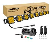 RIGIDON Barre de Led 4x4 avec 12V DT faisceau kit, 53 Pouces 134 cm 240W 20000LM Barre lumineuse led pour offroad Véhicules Voiture Camion ATV, Jaune feu antibrouillard, Étanche phare de travail