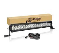 RIGIDON Barre LED 38cm 15 Pouces 108W Rampe LED 12V avec Faisceau de Câblage kit, Spot Phare de Travail LED, Barre Lumineuse LED pour 4x4 Offroad Camion Tracteur Voiture Véhicules Atvs Utvs
