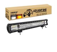 RIGIDON Barre lumineuse stroboscopique,23 pouces 58cm 324W 12V 24V barre d'éclairage led, orange blanc feu antibrouillard pour offroad Véhicules Voiture camions SUV ATV 4x4,3000K,6000K led light bar