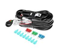 RIGIDON Faisceau avec Relais et Interrupteur 12V 40A 18AWG 4 Fils Câblage pour Barre Rampe Phare Led, câble barres lumineuses led pour SUV ATV 4x4 Camion Offroad Tout-terrain - (Mode A pour 4 lampe)