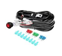 RIGIDON Faisceau avec Relais et Interrupteur 12V 40A 4 Fils Câblage pour Barre Rampe Phare LED, câble Barres Lumineuses LED pour SUV ATV 4x4 Camion Offroad Tout-Terrain - (Mode B pour 4 Lampe)
