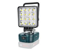 RIGIDON Projecteur Led Rechargeable Lampe Pour Bosch Batterie 18V, 48W 4800LM Portable Phare de Travail Sans Fil pour Chantier, Garage, Camping, Randonnée, Pêche, Urgence (Sans Batterie)