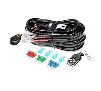 RIGIDON Stroboscopique Câblage à barres lumineuses LED Faisceau avec Relais et Interrupteur 12V 40A 2 Fils pour Barre Rampe Phare Led SUV ATV 4x4 Camion Offroad Tout-terrain - (Mode D pour 2 lampe)