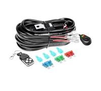 RIGIDON Stroboscopique Câblage à barres lumineuses LED Faisceau de Fil avec Relais et Interrupteur 12V 40A 16AWG pour Voiture SUV ATV 4x4 et Camion Offroad Tout-terrain (Mode B fit pour 2 lampe)