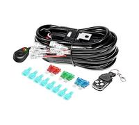 RIGIDON Stroboscopique Câblage à barres lumineuses LED Faisceau de Fil avec Relais et Interrupteur 12V 40A 18AWG pour Voiture SUV ATV 4x4 et Camion Offroad Tout-terrain (Mode B fit pour 4 lampe)
