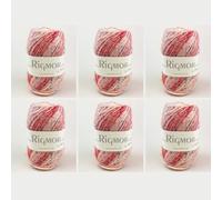 Rigmor by Permin Lot de 6 pelotes de fil de laine Superwash coloré (23 rouge/rose)
