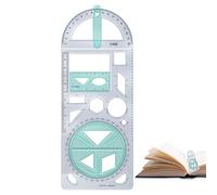 Rigno géométrique - Modèle de dessin flexible, outil de dessin mathématique | Outil de mesure lourd avec pochoir, idéal pour les étudiants, ingénieurs, architectes, dessin et fournitur