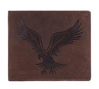 RIGOHILL Doger Portefeuille en cuir pour homme | Portefeuille en cuir pour homme | Portefeuille RFID pour homme, Marron crunch, Décontracté
