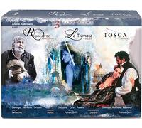 Rigoletto in Mantua / La Traviata in Paris / Tosca in Rome, 4 DVDs