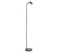 Eglo Lampadaire Rigomagno, lampe salon avec spot orientable, luminaire sur pied en métal bronze brossé, lecture douille GU10, 151 cm