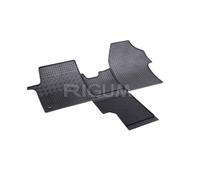 RIGUM 904413 Tapis de sol Caoutchouc noir Avant et Arrière Compatible avec CITROËN Jumpy III Van V