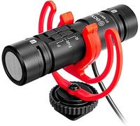 RigWig Boy MM1 Pro Microphone à condensateur double capsule pour appareil photo, iPhone, Android, smartphone, tablette, caméscope, PC, enregistrement 2 personnes