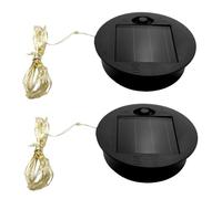 rigyeg Lot de 2 lampes solaires rondes de rechange de 6 cm avec guirlande lumineuse pour lampes solaires en plein air