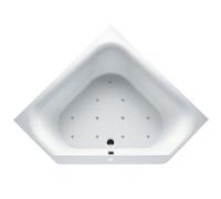 RIHO Austin baignoires d'angle, avec système d'air, 2 places, 145x145x48cm, 270 litres, blanc, B005007005, Exécution: Version droite