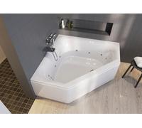 RIHO Austin baignoires d'angle, avec système Flow, 2 places, 145x145x48cm, 270 litres, blanc, B005014005, Exécution: Version droite