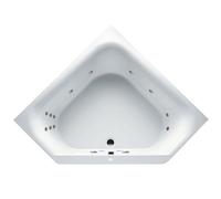 Baignoire d'Angle Balnéo Riho Austin Flow Version Droite 1450x800x1450mm Blanc