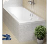 RIHO Carolina Baignoire rectangulaire, à encastrer, 1 place, blanche, B05, Exécution: 170x80x53cm, volume utile : 190 litres - B055001005