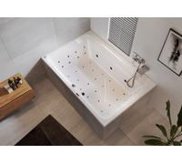 RIHO Castello Baignoires rectangulaires, avec système Bliss, 2 places, 180x120x51cm, 335 Betteres, blanc, B064012005, Exécution: Version gauche
