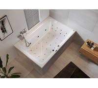 RIHO Castello Baignoires rectangulaires, avec système Bliss, 2 places, 180x120x51cm, 335 litres, blanc, B064011005, Exécution: Version droite