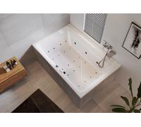 RIHO Castello Baignoires rectangulaires, avec système Joy, 2 places, 180x120x51cm, 335 litres, blanc, B064019005, Exécution: Version gauche