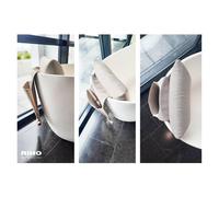 Riho Coussin de baignoire - 38x13x23cm - textile - porte-magazine - Pebble grey 220367