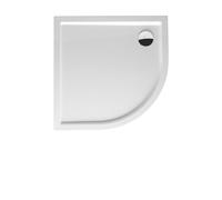 RIHO Davos receveur de douche quart de cercle, blanc brillant, Ã©coulement 90mm, avec bac et glissiÃšre , D0020, ExÃ©cution: 1000x1000x45/25mm - D002020005
