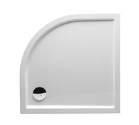 RIHO Davos receveur de douche quart de cercle, blanc brillant, Ã©coulement 90mm, avec bac et glissiÃšre , D0020, ExÃ©cution: 900x900x45/25mm - D002019005