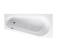 RIHO Delta Baignoire dangle, version gauche, à encastrer, 1 place, blanc, B06, Exécution: 160x80x48cm, volume utile : 130 litres - B069001005