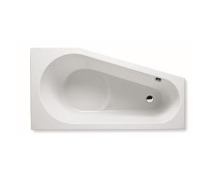 RIHO Delta baignoire standard 150x80cm Pose en angle Droite sans pieds Blanc brillant B067001005